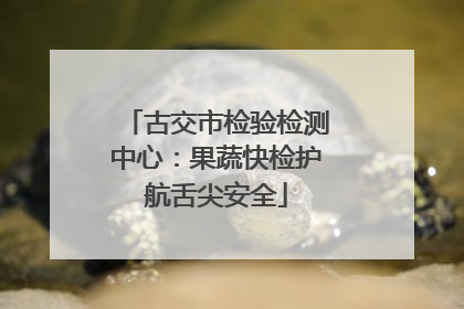 古交市检验检测中心：果蔬快检护航舌尖安全