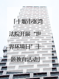 十堰市张湾法院开展“世界环境日”主题教育活动