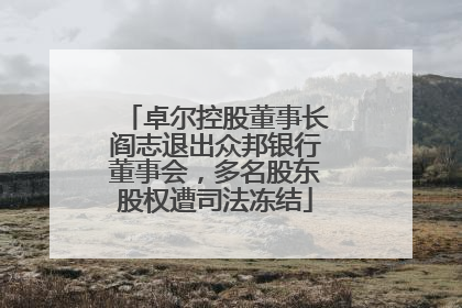 卓尔控股董事长阎志退出众邦银行董事会，多名股东股权遭司法冻结