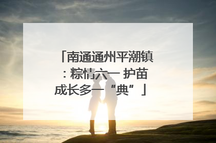 南通通州平潮镇：粽情六一 护苗成长多一“典”