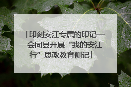 印刻安江专属的印记——会同县开展“我的安江行”思政教育侧记