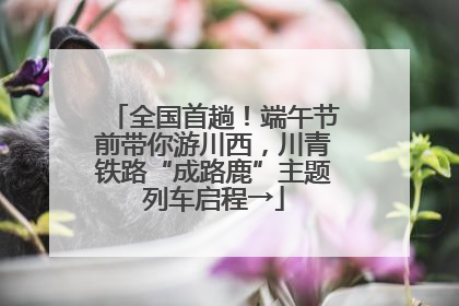 全国首趟！端午节前带你游川西，川青铁路“成路鹿”主题列车启程→
