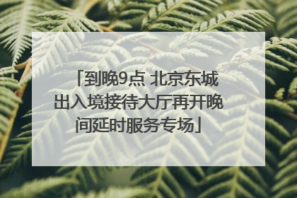 到晚9点 北京东城出入境接待大厅再开晚间延时服务专场