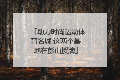 助力时尚运动体育名城 这两个基地在彭山授牌