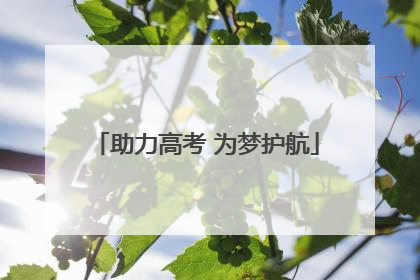 助力高考 为梦护航