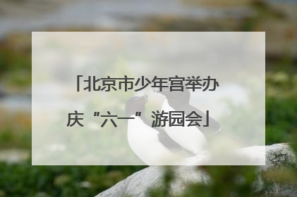 北京市少年宫举办庆“六一”游园会