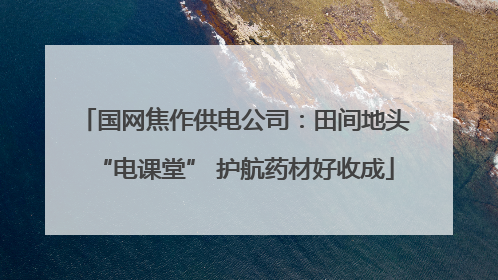 国网焦作供电公司：田间地头“电课堂” 护航药材好收成