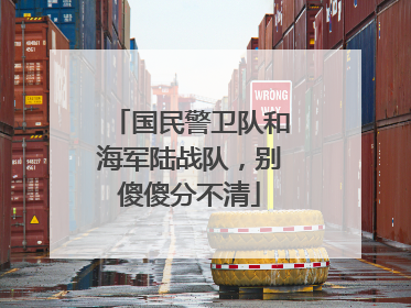国民警卫队和海军陆战队，别傻傻分不清