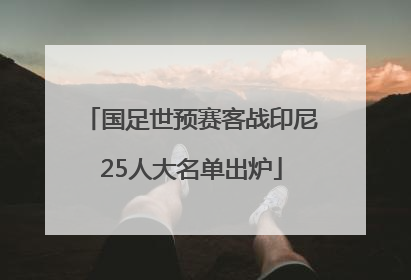 国足世预赛客战印尼25人大名单出炉