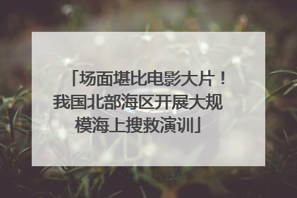 场面堪比电影大片！我国北部海区开展大规模海上搜救演训