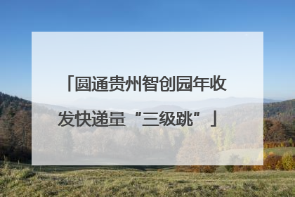 圆通贵州智创园年收发快递量“三级跳”