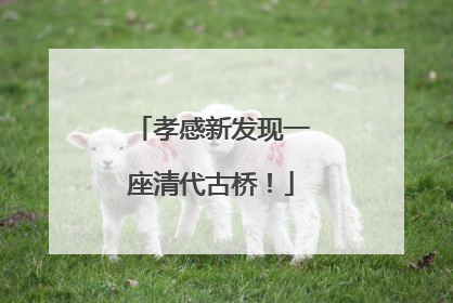 孝感新发现一座清代古桥！