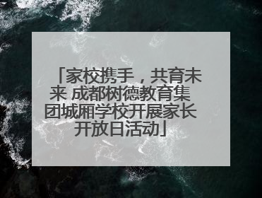 家校携手，共育未来 成都树德教育集团城厢学校开展家长开放日活动