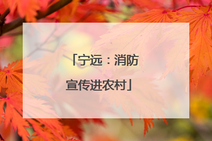 宁远：消防宣传进农村