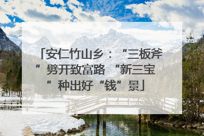 安仁竹山乡：“三板斧”劈开致富路 “新三宝”种出好“钱”景