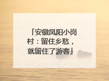 安徽凤阳小岗村：留住乡愁，就留住了游客