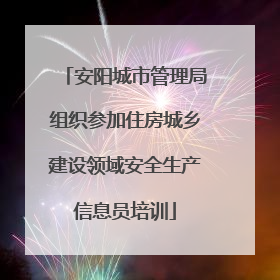 安阳城市管理局组织参加住房城乡建设领域安全生产信息员培训