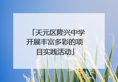 天元区隆兴中学开展丰富多彩的项目实践活动