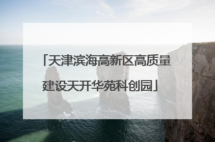 天津滨海高新区高质量建设天开华苑科创园