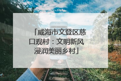 威海市文登区慈口观村：文明新风浸润美丽乡村