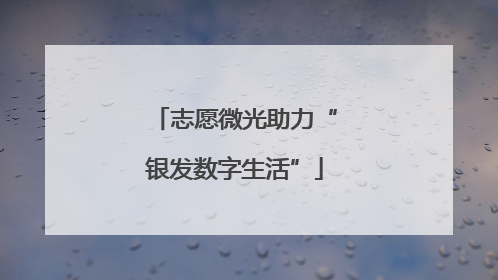 志愿微光助力“银发数字生活”