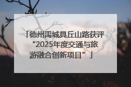 德州禹城具丘山路获评“2025年度交通与旅游融合创新项目”
