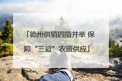 德州供销四措并举 保障“三夏”农资供应