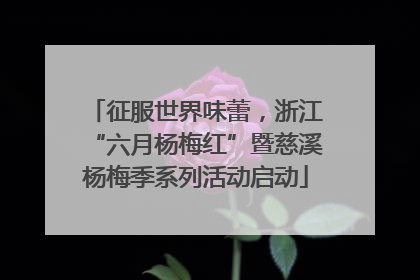 征服世界味蕾，浙江“六月杨梅红”暨慈溪杨梅季系列活动启动