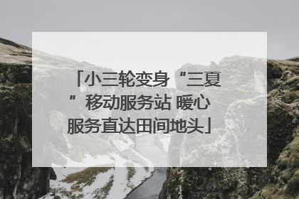 小三轮变身“三夏”移动服务站 暖心服务直达田间地头