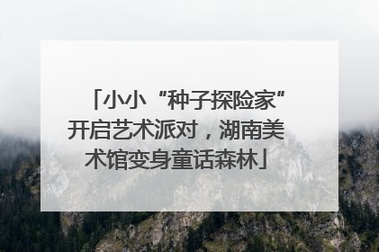 小小“种子探险家”开启艺术派对，湖南美术馆变身童话森林