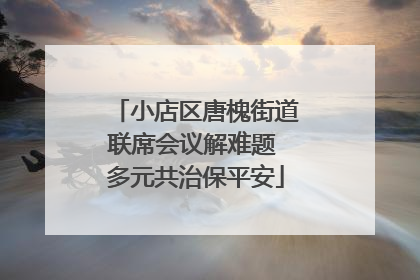 小店区唐槐街道联席会议解难题 多元共治保平安