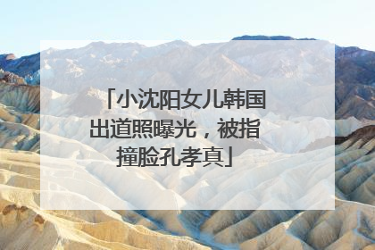 小沈阳女儿韩国出道照曝光，被指撞脸孔孝真