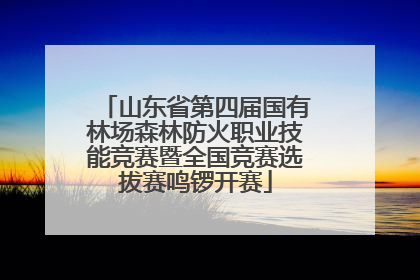 山东省第四届国有林场森林防火职业技能竞赛暨全国竞赛选拔赛鸣锣开赛