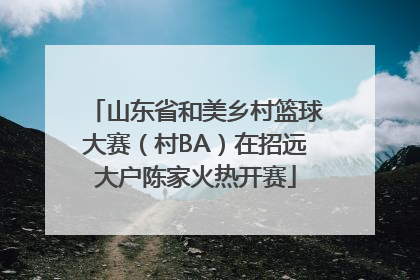 山东省和美乡村篮球大赛（村BA）在招远大户陈家火热开赛