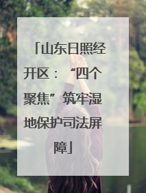 山东日照经开区：“四个聚焦”筑牢湿地保护司法屏障