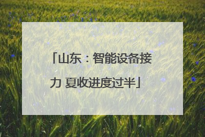 山东：智能设备接力 夏收进度过半