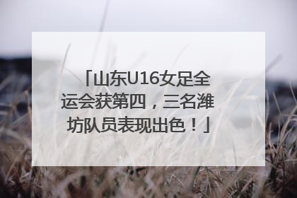 山东U16女足全运会获第四，三名潍坊队员表现出色！