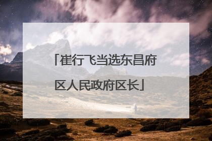 崔行飞当选东昌府区人民政府区长