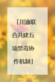 川渝联合共建五项禁毒协作机制