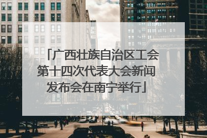 广西壮族自治区工会第十四次代表大会新闻发布会在南宁举行