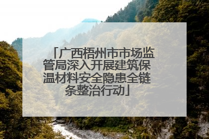 广西梧州市市场监管局深入开展建筑保温材料安全隐患全链条整治行动