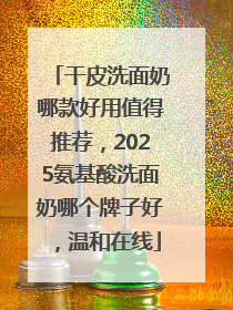 干皮洗面奶哪款好用值得推荐，2025氨基酸洗面奶哪个牌子好，温和在线