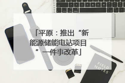 平原：推出“新能源储能电站项目”一件事改革