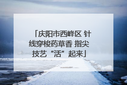 庆阳市西峰区 针线穿梭药草香 指尖技艺“活”起来