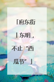 府东街丨东明，不止“西瓜节”