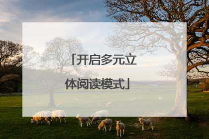 开启多元立体阅读模式