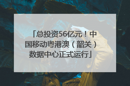 总投资56亿元！中国移动粤港澳（韶关）数据中心正式运行