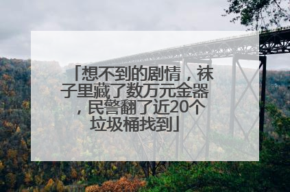 想不到的剧情，袜子里藏了数万元金器，民警翻了近20个垃圾桶找到