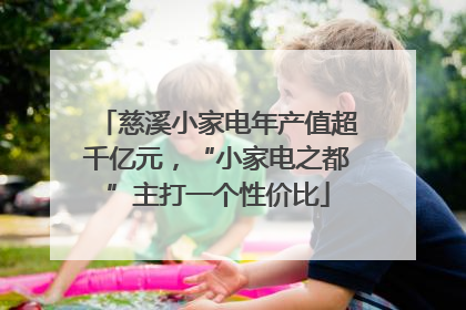 慈溪小家电年产值超千亿元，“小家电之都”主打一个性价比