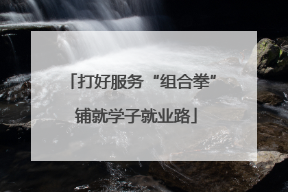打好服务“组合拳” 铺就学子就业路